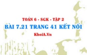 Bài 7.21 trang 41 Toán 6 Tập 2 Kết nối tri thức